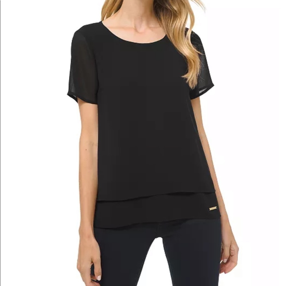 MICHAEL Michael‎ Kors
Petite Solid Layered-Look Top